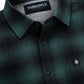 Men’s Green Black Checked Casual Shirt – Premium Plaid Full Sleeve Shirt