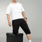 Black Utility Capri Shorts – Relaxed Fit Casual Below Knee Shorts