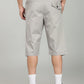 Men’s Light Grey Utility Capri Shorts – Relaxed Fit Casual Below Knee Shorts
