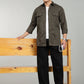 Men’s Green Utility Casual Shirt – Premium Full Sleeve Solid Shirt