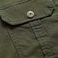 Men’s Green Utility Casual Shirt – Premium Full Sleeve Cotton Blend Shirt