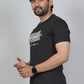 Men’s Black Los Angeles Printed Textured T-Shirt