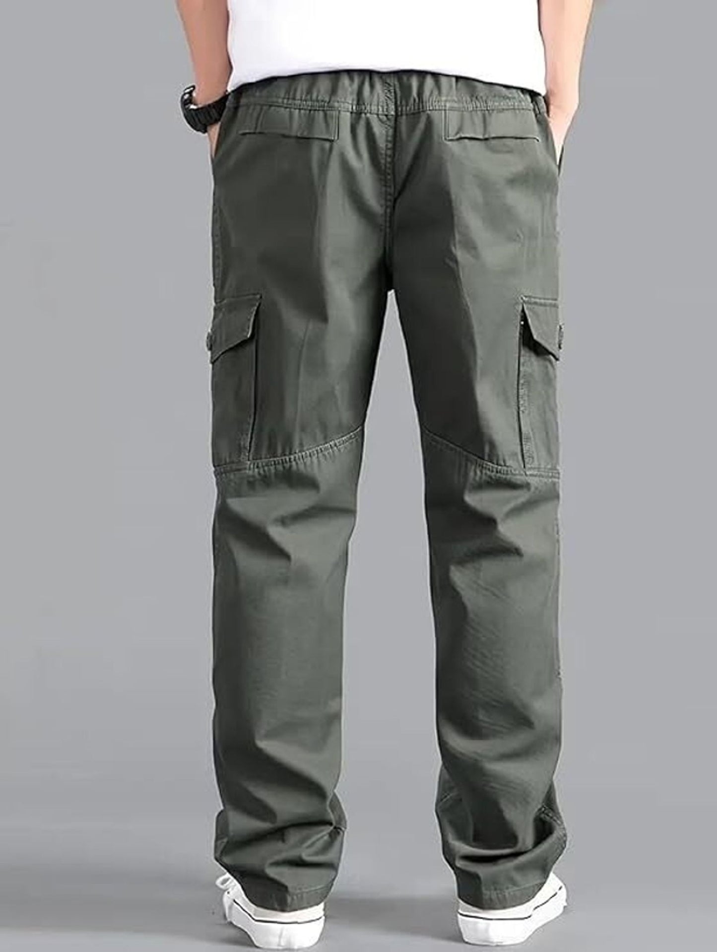 Fabripple Men’s Olive Green Utility Cargo Pants