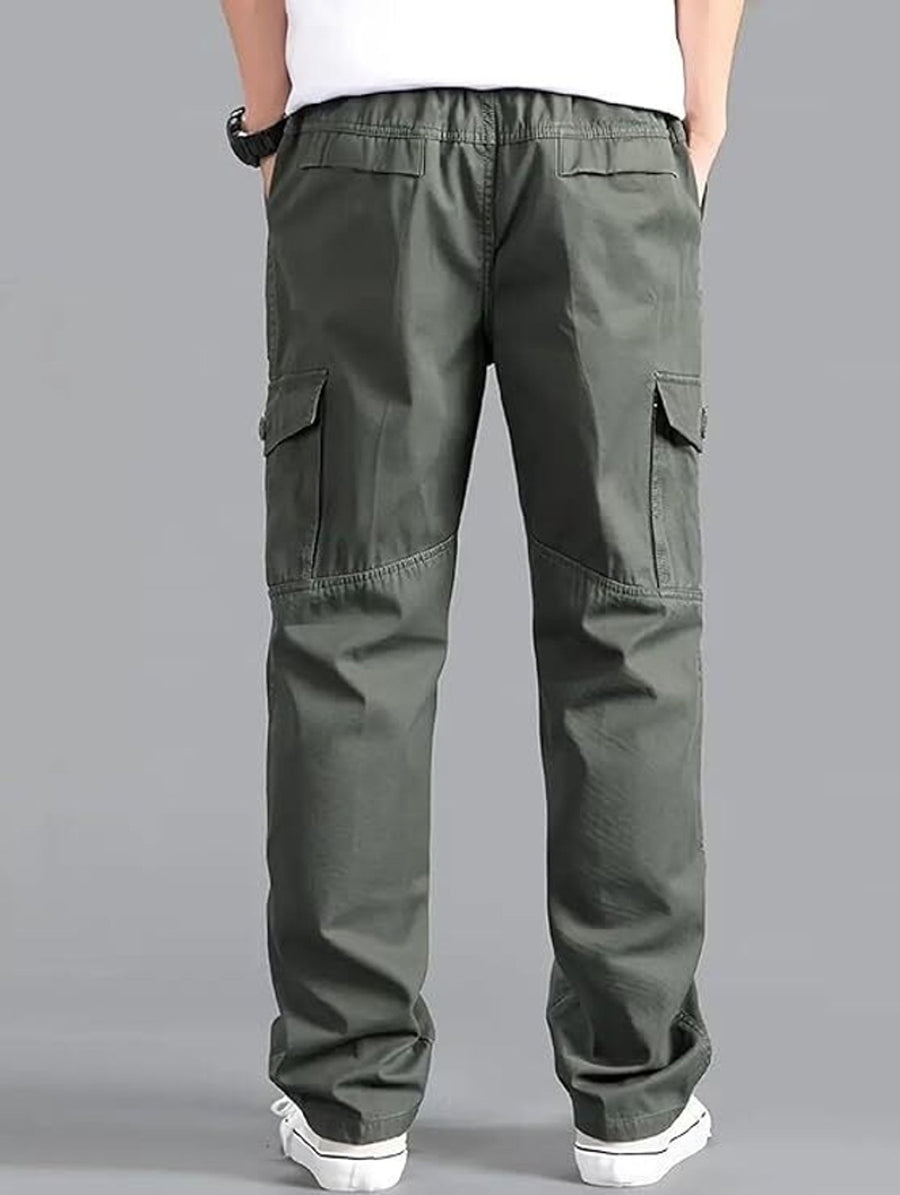Fabripple Men’s Olive Green Utility Cargo Pants