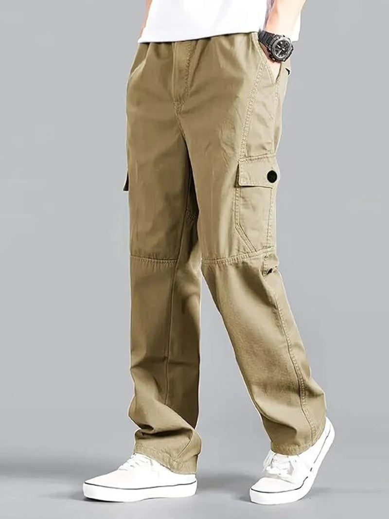 Fabripple Men’s Khaki Utility Cargo Pants