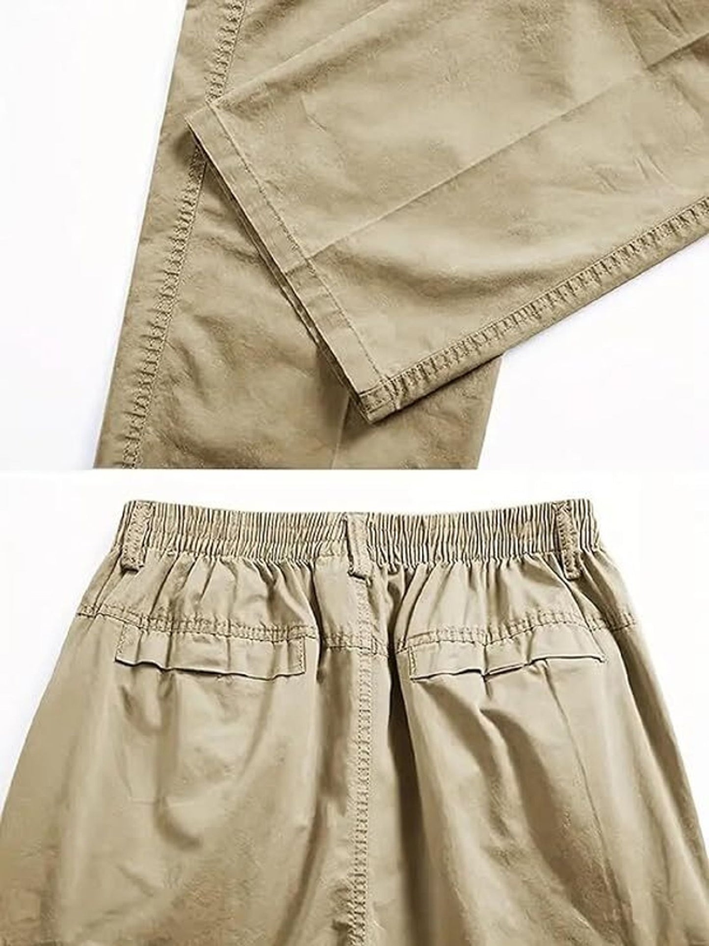 Fabripple Men’s Khaki Utility Cargo Pants