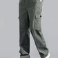 Fabripple Men’s Black Utility Cargo Pants