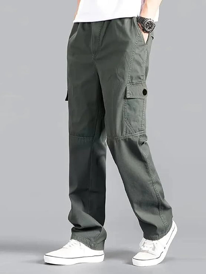 Fabripple Men’s Olive Green Utility Cargo Pants