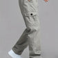 Fabripple Men’s Light Grey Utility Cargo Pants