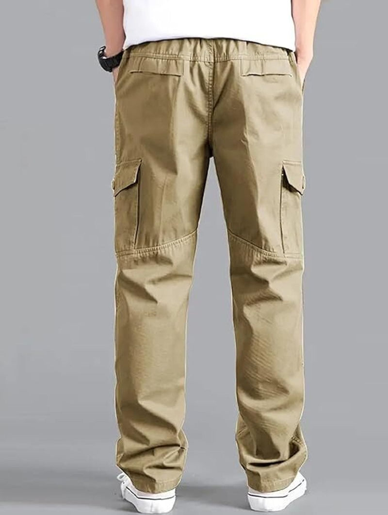 Fabripple Men’s Khaki Utility Cargo Pants