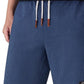 Men’s Dark Blue Micro Check Texture Shorts – Relaxed Fit Casual Summer Shorts