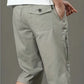 Men’s Light Grey Utility Capri Shorts – Relaxed Fit Casual Below Knee Shorts